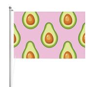 Imprimé avocat rose,Drapeau de jardin, bannière décorative, drapeau double face, 2 x 3 pieds, pour extérieur et intérieur