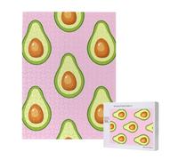 Imprimé Avocat Rose,Puzzle Familial en Bois de 500 pièces pour Adultes et Adolescents