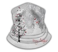 Imprimé Bande de Cheveux, Gaiter Bonhomme de Neige, Arbre, pinsons, Flocon de Neige, Noël Anti-Solaire Décoration faciale pour Sports Extérieur Yoga