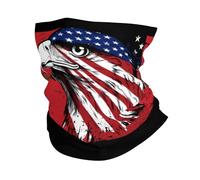 Imprimé Bandeau Magique,Amérique et Maroc Drapeau marocain Aigle,Écharpe Tube Anti-UV Cache-Cou pour Cyclisme Homme Randonnée 26X30cm