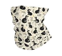 Imprimé Black Fox Moon Echarpe Gaiter 26X30Cm Multi-Usage Headwrap Anti-Solaire Protection du Visage pour Moto Vélo Course À Pied