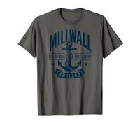 Imprimé Bleu Marine de Millwall, île aux Chiens de l'est de Londres, Angleterre T-Shirt
