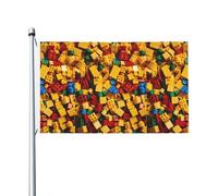 Imprimé brique colorée pour intérieur ou extérieur, décorations de maison, printemps, été, automne, hiver, drapeau double face