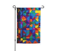 Imprimé brique colorée pour jardin, cour, vacances, fête, mariage, décoration extérieure, maison, porche, ferme, drapeau saisonnier extérieur