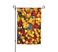 Imprimé brique colorée pour jardin, cour, vacances, fête, mariage, décoration extérieure, maison, porche, ferme, drapeau saisonnier extérieur