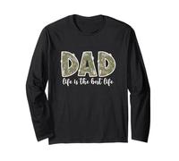 Imprimé camouflage Dad Life Is The Best Life New Daddy Fête des pères Manche Longue