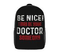 Imprimé Cartable Scolaire Étudiant en Médecine Drôle Sacs D'École Loisir Grande Capacité Sac À Dos Scolaire pour Voyage, Scolaires, Randonnéebureau, 42X32X14Cm