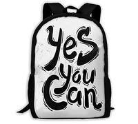 Imprimé Cartable Scolaire Oui, Tu Peux Sacs De Voyage Multicolore Daypack pour Usage Quotidien, Gym, Trekking, 42X32X14Cm