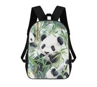 Imprimé Cartable Scolaire Pandas Chinois Sac À Dos De Voyage Polyester Sac À Dos d'affaires pour Voyage, Loisir, Trekking, 42X32X14Cm