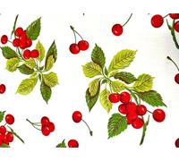 Imprimé Cerises Tissu |100% Coton Imprimé | Hauteur 180 cm | Tissu vendu au mètre linéaire
