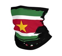 Imprimé Chapeaux Demi-Visage,Drapeau surinamais Vintage du Suriname,Écharpe Demi-Visage Unisexe Cache-Cou pour Sports Vélo Ski 26X30cm