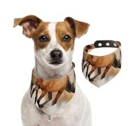 Imprimé Cheval au Galop,Bandanas pour Chien, écharpe en Coton, Bavoirs réglables pour Animaux de Compagnie,S