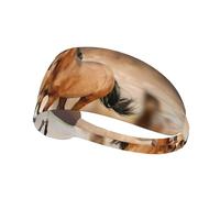 Imprimé Cheval au Galop,Bandeau de Sport Unisexe, Bandeau élastique Multi-usages pour Cheveux