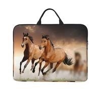 Imprimé Cheval au Galop,Housse pour Ordinateur Portable 14 Pouces, Sacoche pour Ordinateur Portable, Mallette avec poignée