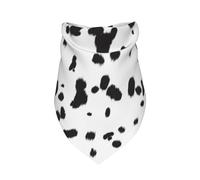 Imprimé Chien Dalmatien à Pois Noirs,Bavoir écharpe Triangulaire à Capuche réglable pour Animaux de Compagnie, Capuche Lavable adaptée aux Chiens et Chats de Petite, Moyenne et Grande Taille