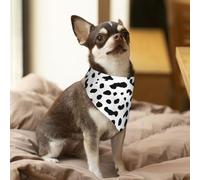 Imprimé Chien Dalmatien Tache Noire,Bandanas pour Chien, écharpe en Coton, Bavoirs réglables pour Animaux de Compagnie,M