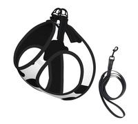 Imprimé Chien Dalmatien Tache Noire,Harnais pour Animaux de Compagnie, Harnais réfléchissant réglable pour Chien,S