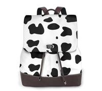 Imprimé chien dalmatien tache noire,Sac à dos imperméable pour femme, sac à dos de voyage léger en cuir PU tendance