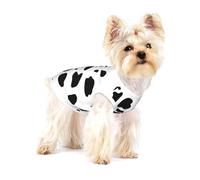 Imprimé Chien Dalmatien Tache Noire,T-Shirt sans Manches en Coton pour Animaux de Compagnie, Gilet Respirant, Extensible et Doux,L