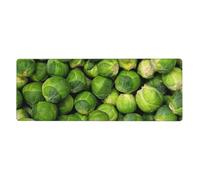 Imprimé Chou de Bruxelles Vert,Grand Tapis de Souris pour Bureau, Clavier d'ordinateur, avec Base en Caoutchouc antidérapante, 30 x 80 cm