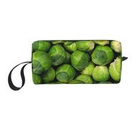 Imprimé Chou de Bruxelles Vert, Trousse de Maquillage Trousse à cosmétiques Trousse de Toilette de Voyage Portable Pochette de Maquillage