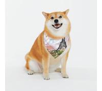 Imprimé classique de la Tour de Paris et écharpes lavables pour chiens et chats élégants, bandanas personnalisés pour chiens - Écharpe élégante pour chiens de taille moyenne à grande