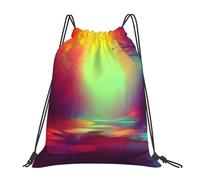Imprimé Coloré De Rêve Femme Homme Sacs De Gym Grand Gym Sack Léger Sac À Dos À Cordon Pour Natation Piscine Vacances