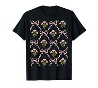Imprimé coquette rose et nœud et fleur T-Shirt