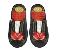 Imprimé Costume Charro Pantoufles Moelleuses Maison Pantoufles En Peluche Doux Chausson Pour Extérieur Femme Intérieur L