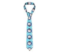 Imprimé Cravates Fleurs De Lotus Asiatiques Cravate Homme | Imprimé Cravates Durable Décontractée Cravates Pour Bureau Fete Cadeau Affaires Ties