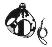 Imprimé Dalmatien,Harnais pour Animaux de Compagnie, Harnais réfléchissant réglable pour Chien,S