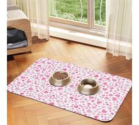 Imprimé Dalmatien,Tapis d'alimentation imperméable pour Animaux de Compagnie, Sets de Table pour Chats et Chiens pour la Nourriture et l'eau, Tapis de Nourriture en Cuir PU,40x60cm