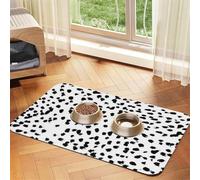 Imprimé Dalmatien,Tapis d'alimentation pour Animaux de Compagnie, Sets de Table en Cuir PU pour Chats et Chiens,30x45cm