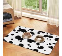 Imprimé Dalmatien,Tapis d'alimentation pour Animaux de Compagnie, Sets de Table en Cuir PU pour Chats et Chiens,30x45cm