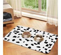 Imprimé Dalmatien,Tapis d'alimentation pour Animaux de Compagnie, Sets de Table en Cuir PU pour Chats et Chiens,30x45cm