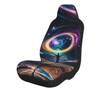 Imprimé Danse Cosmique Housses Siège Voiture Lot De 2 Confort Couverture De Sièges De Voitures Amovible Housse De Protection Sièges Voitures pour Monospaces SUV Camions
