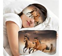 Imprimé de cheval au galop, Masque de sommeil pour la maison, les voyages et le travail posté, couvrant entièrement les yeux et bloquant la lumière