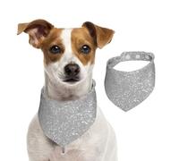 Imprimé de Fausses Paillettes argentées étincelantes,Bandanas pour Chien, écharpe en Coton, Bavoirs réglables pour Animaux de Compagnie,M