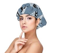 Imprimé de moutons animaux mignons,Bonnet de nuit en satin pour adulte - Bonnet de nuit élastique pour femme, couvre-cheveux de nuit