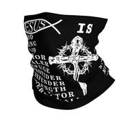 Imprimé Décoration faciale,Jésus est Mon Dieu, Mon Roi, Mon Seigneur, Mon Sauveur. Religion Blanche,Bande de Cheveux Élastique Tube Bandeaux pour Homme Ski Sports 26X30cm