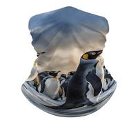 Imprimé Décoration Faciale Manchot De Mer Balaclava Séchage Rapide Chapeaux Demi-Visage pour Randonnée Moto Femme