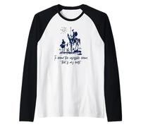 Imprimé Don Quichotte to Dream Impossible That is My Quest Bleu Marine Manche Raglan
