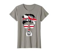 Imprimé Drapeau de l'Angleterre Cool English Coffee Mama Girl Aunt Sister T-Shirt