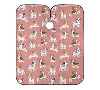 Imprimé Drôle De Chiot Beagle Dalmatien Robe De Coiffure Accessoires Cape De Coupe Anti-Taches Peignoir Coiffure Pour Barbiers Instituts De Beauté Salon 140X168Cm