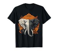 Imprimé éléphant mandala graphique amoureux des animaux motif éléphant T-Shirt