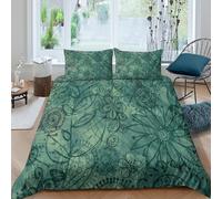 Imprimé en 3D Motif floral Housse de couette Linge de lit Avec taie d'oreiller Lavable Style botanique vintage Taie de couette Séchant rapide pour adultes familles célibataires Single（140x200cm）