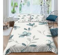 Imprimé en 3D Papier peint à fleurs Housse pour couette Linge de lit Avec taie d'oreiller Raffiné design botanique moderne Couverture housse Exquis pour familles proches parents Single（135x200cm）