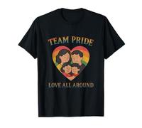 Imprimé Familial Team Pride Love All Around Rainbow Heart T-Shirt