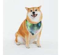Imprimé fleurs de lotus de jardin classiques et écharpes lavables pour chiens et chats élégants, bandanas personnalisés pour chiens et chats - Écharpe élégante pour chiens de taille moyenne à grande