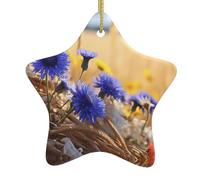 Imprimé fleurs sauvages et marguerites bleuets - Cadeau de Noël, d'anniversaire pour femme, amitié, cadeaux de reconnaissance pour collègues de travail